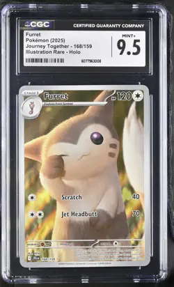 Pokemon GRADED Furret 168/159 Journey Together IR 9.5 CGC ENGLISH - Image 1