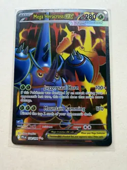 Pokemon TCG Mega Heracross EX Ultra Rare Holo 108/094 Phantasmal Flames 2025 - Image 1