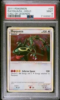 2011 Pokemon Call of Legends RAYQUAZA Holo Rare 20/95 PSA 9 - Image 1