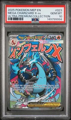 MEGA CHARIZARD X EX Black Star Promo #023 PSA 10 Pokemon UPC - Image 1