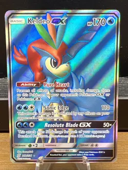 Pokemon TCG Keldeo GX (Full Art) 219/236 Sm - Unified Minds Holo Rare 2019 NM - Image 1