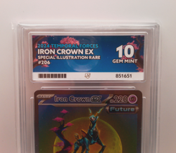 Iron Crown ex Temporal Forces 206/162 SIR Ace Grade 10 Pokemon Slab - Image 2