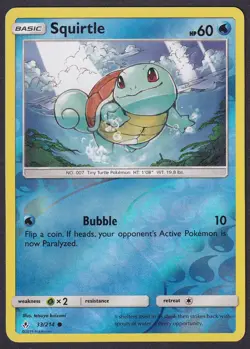 Pokemon Squirtle 33/214 Reverse Holo Unbroken Bonds - Image 1