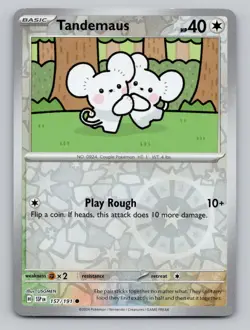 Reverse Holo Tandemaus 157/191 Common Surging Sparks Pokemon - Image 1