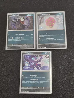 Darkrai Rare Cosmos Holo 136/197 Pokemon Spiritomb Sableye Set Of 3 - Image 1