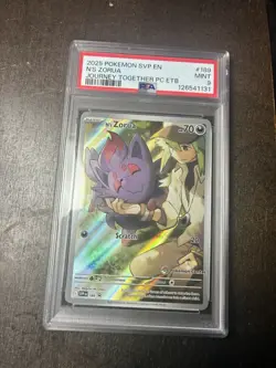 Pokemon Center N's Zorua 189 Journey Together ETB Promo Stamped Psa 9 - Image 1