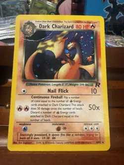 Pokemon Dark Charizard Team Rocket Holo Rare 4/82 80 HP PSA 3 2000 English - Image 1