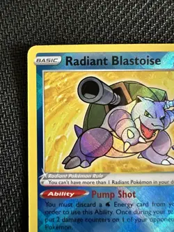 Radiant Blastoise 018/078 Pokemon GO Holo - Image 1
