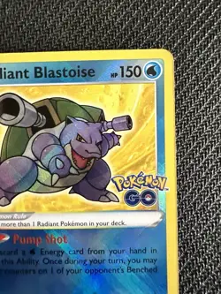 Radiant Blastoise 018/078 Pokemon GO Holo - Image 2