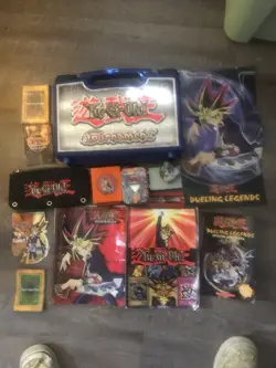 Yu-Gi-Oh! Limited Edition Vintage Blue Card Carrying Case W/ Many Accessories - Image 1