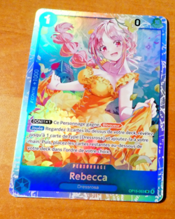 ONE PIECE FRANCAISE CARD GAME CARTE HOLO REBECCA OP15-053 SR FR MINT 2026 - Image 1