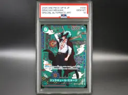 PSA 10 Mihawk OP12-030 SR The Azure Sea's Seven Japanese ONE PIECE Card - Image 3