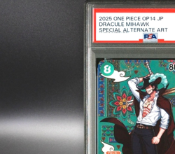 PSA 10 Mihawk OP12-030 SR The Azure Sea's Seven Japanese ONE PIECE Card - Image 4