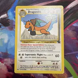 DRAGONITE #5 BLACK STAR PROMO POKEMON CARD WOTC THE FIRST MOVIE 1999 VINTAGE LP - Image 1