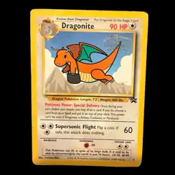 DRAGONITE #5 BLACK STAR PROMO POKEMON CARD WOTC THE FIRST MOVIE 1999 VINTAGE MP - Image 2