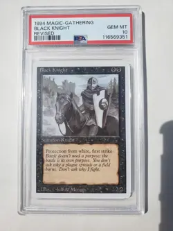 1994 MAGIC THE GATHERING REVISED BLACK KNIGHT PSA 10 - Image 1