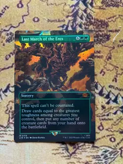 Last March of the Ents Foil Borderless Mythic Lord of the Rings (LTR) MTG - Image 1