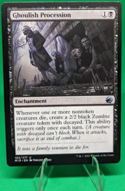 MTG Ghoulish Procession Midnight Hunt Magic The Gathering Innistrad - Image 1