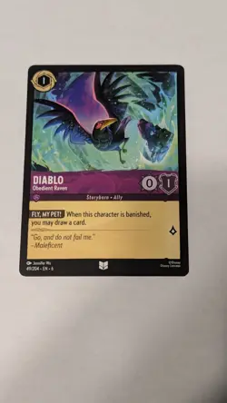 Lorcana Azurite Sea Diablo - Obedient Raven #49 Uncommon Non-Foil - Image 1