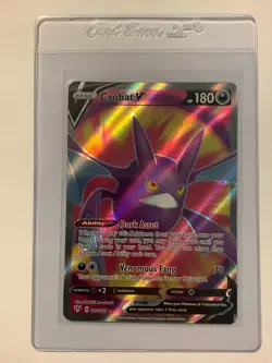 2020 Pokemon Sword & Shield Darkness Ablaze 182/189 Crobat V Full Art M/NM - Image 1