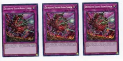 3x Yugioh Destructive Daruma Karma Cannon RA04-EN103 Secret Rare 1st Edition NM - Image 1