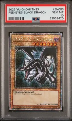 2023 Yugioh Red-Eyes Black Dragon TN23-EN003 Quarter Century Secret Rare PSA 10 - Image 1