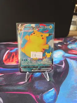 Pokemon TCG Celebrations Surfing Pikachu VMAX Card 009/025 - Image 1