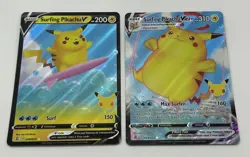 Surfing Pikachu V & VMAX - 008 & 009/025 - Celebrations - LP - Pokemon TCG LP - Image 1