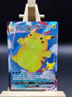 Pokemon TCG Surfing Pikachu Vmax Celebrations 009/025 Ultra Rare LP. - Image 1