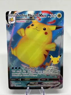 Pokemon TCG | Surfing Pikachu Vmax 009/025 Celebrations | Near Mint - Image 1