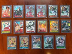 English One Piece TCG Alt Art/Promo Lot - 17 Cards - Mint (Sanji, Ace, Sabo...) - Image 1