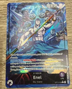 One Piece Adventure On Kami's Island Enel OP15-058 Leader Alt Art English - Image 1