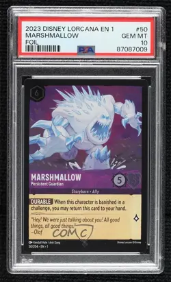 2023 Lorcana The First Chapter 1 Foil Marshmallow - Persistent Guardian PSA 10 - Image 1