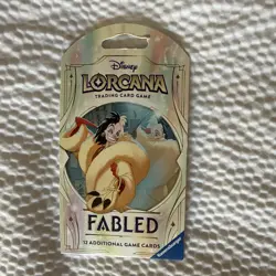 Disney Lorcana Fabled Sleeved Booster Pack Cruella De Vil Artwork - NEW SEALED - Image 1