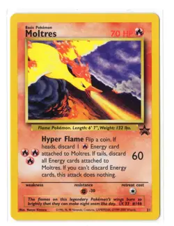 MOLTRES 21 PROMO WIZARDS NON HOLO BLACK STAR PROMOS WOTC POKEMON CARD TCG LP - Image 2