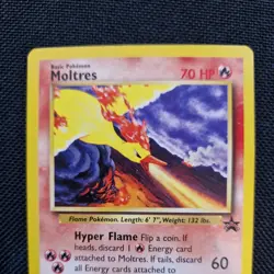 Moltres 21 Black Star Promo Pokemon Card WOTC - NM - Image 2