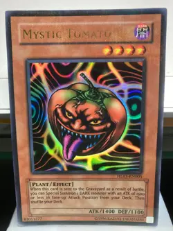 YuGiOh Mystic Tomato - HL03-EN005 - Parallel Rare Holo - Promo Card - Used - Image 2