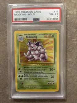 Pokemon TCG Nidoking Base Set Card 11/102 Holo Psa 4 - Image 1