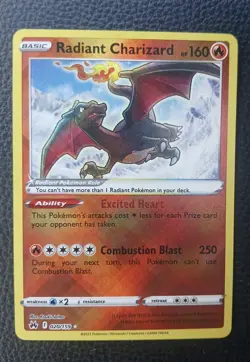 Radiant Charizard Pokemon Card - Excited Heart Ability 020 - Image 1