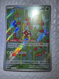 Pokemon TCG Shuckle 136/132 Me01: Mega Evolution Rare Full Art Holo Card - Image 1