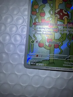 Pokemon TCG Shuckle 136/132 Me01: Mega Evolution Rare Full Art Holo Card - Image 2