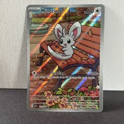 Pokemon TCG Minccino 152/086 Full Art Black Bolt Illustration Rare Card - Image 1