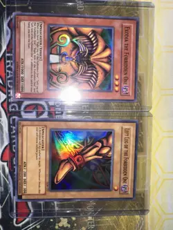 Yu-Gi-Oh! Exodia the Forbidden One & Left Leg LOB Holo Cards by Konami - Image 1