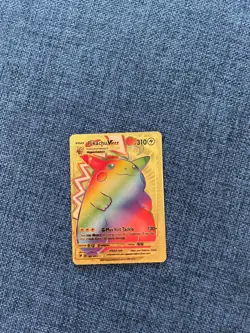 Pikachu VMAX 188/185 Rainbow HP 310 Gold Foil Fan Art Display Card - Image 3