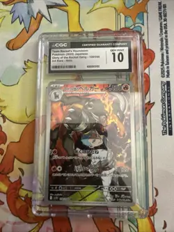 Pokemon Card Japanese Team Rockets Houndoom Glory Of Team Rocket AR CGC 10 - Image 1