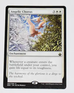 ANGELIC CHORUS White Rare ENCHANTMENT Battlebond MAGIC GATHERING CARD - Image 1