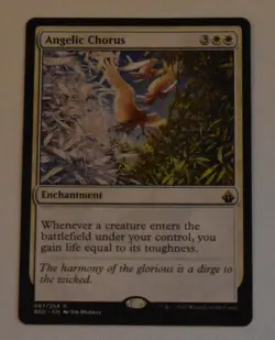 ANGELIC CHORUS White Rare ENCHANTMENT Battlebond MAGIC GATHERING CARD - Image 2