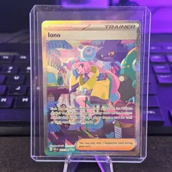 Pokemon TCG Iono Paldean Fates Holo Card 237/091 Special Illustration Rare - Image 1