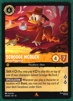 Scrooge McDuck - Cavern Prospector - Whispers in the Well #18 - Lorcana TCG Card - Image 1