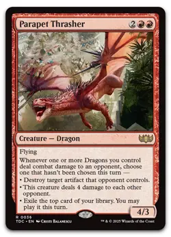 Parapet Thrasher #36 (NM) Tarkir Dragonstorm TDC Magic MTG - Image 1